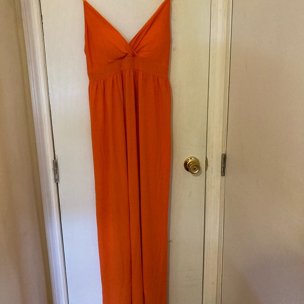 Orange Long summer dress